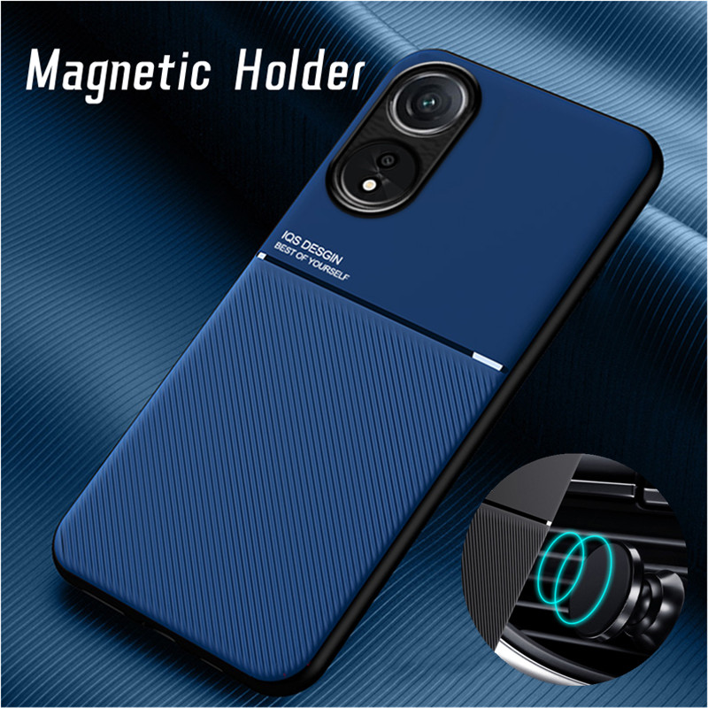 For OPPO A79 A78 A58 Case Protective Cover For OPPO A98 5G A17 A57 A57S A94 A95 Built-in Car Magnetic Holder Phone Coque Fundas