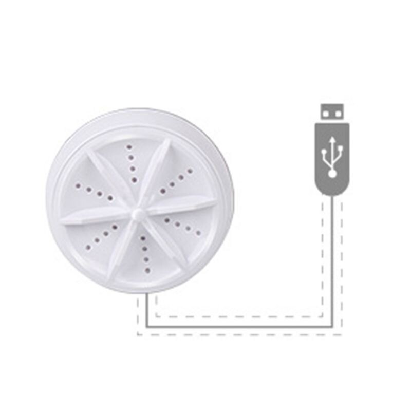 Mini Travel Portable Ultrasonic Turbo Washer USB Charging Personal Laundry Rotating Washing Machine