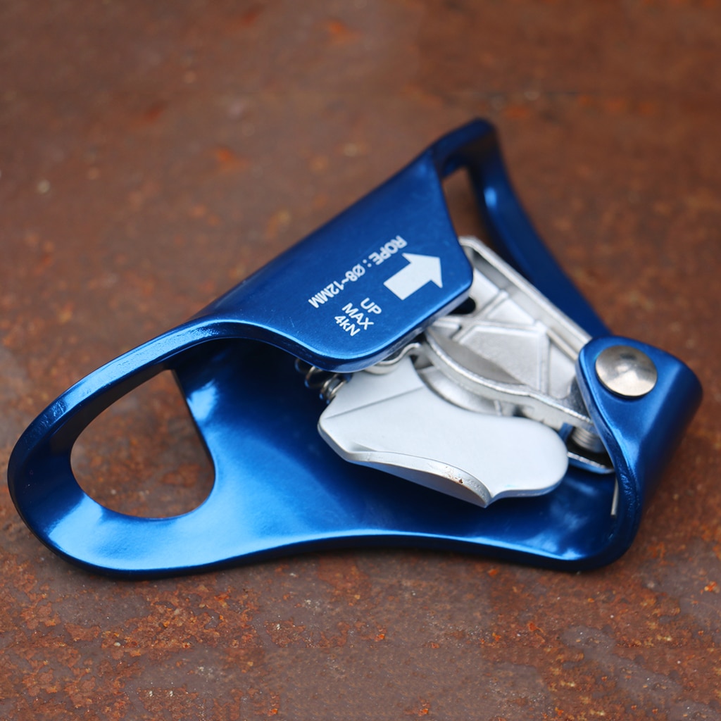 4KN Outdoor Chest Ascender Mountaineering Caving Climbing Ascender for 8mm-12mm Rope Climbing Rappelling Rescue Gear Blue