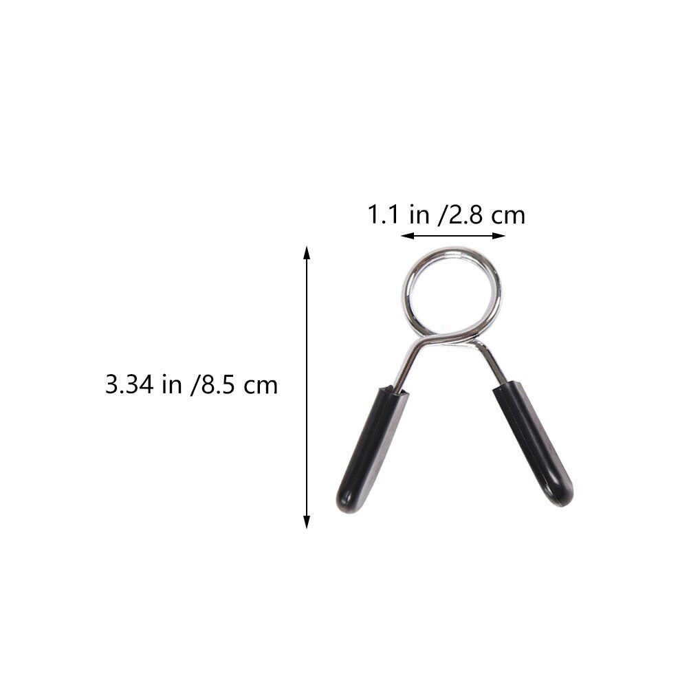 6Pcs Weightlifting Accessory Spring Clip Collars for Weight Bar Dumbbell Handle