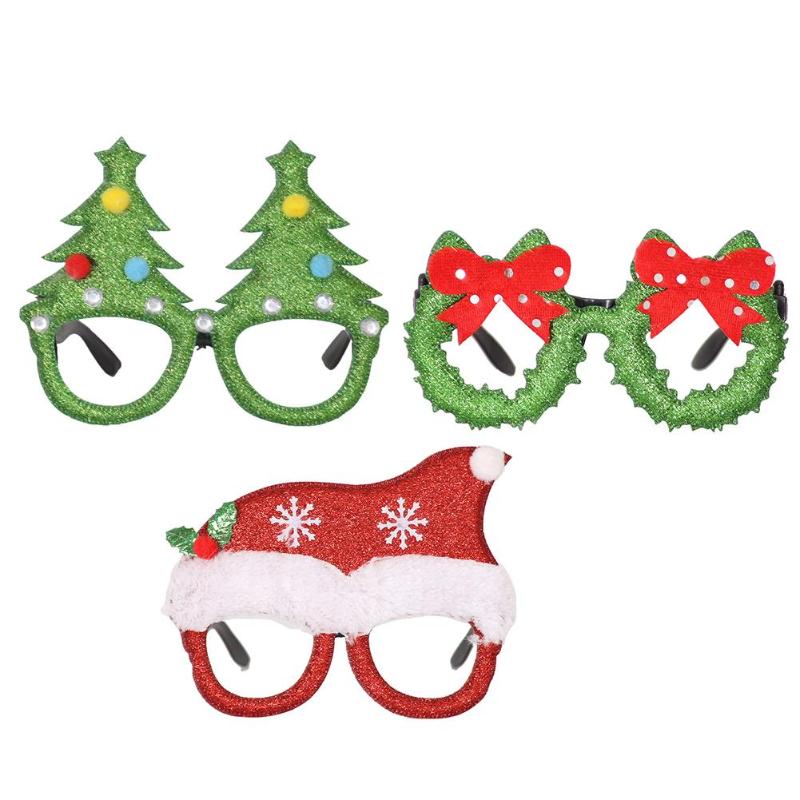 Kinderen Kerstman Antler Glazen Xmas Speelgoed Party Decor Cosplay Prop Ornamenten Xmas Ornamenten Kinderen Gunsten Cadeaus