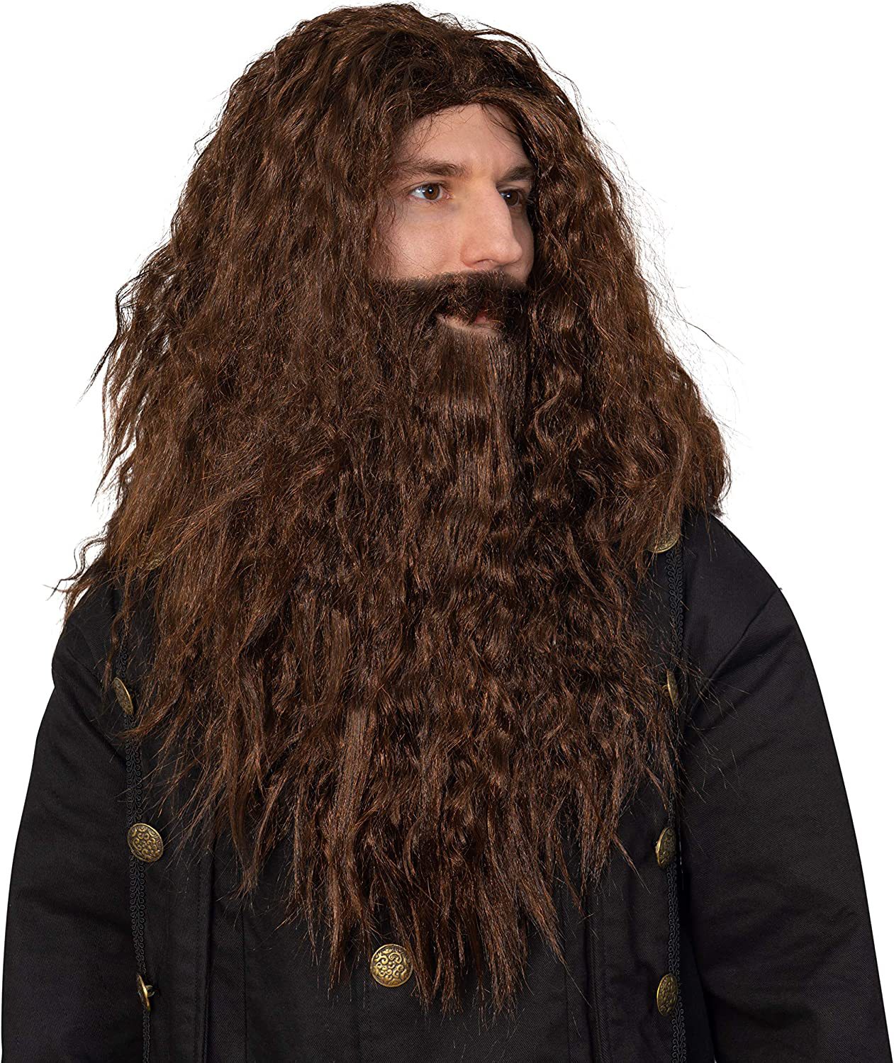 Navidad Cosplay Hobbit Gandalf Cosplay peluca y barba conjunto tocado para el Señor de los Anillos Fans y vacaciones decoración DIY
