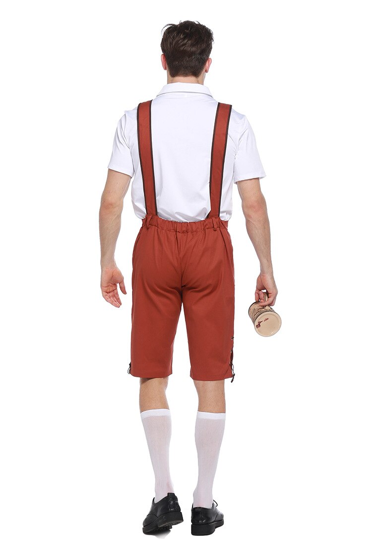 Str m -2xl voksen mann oktoberfest kostyme tysk bayersk øl kostyme bar servitør uniform