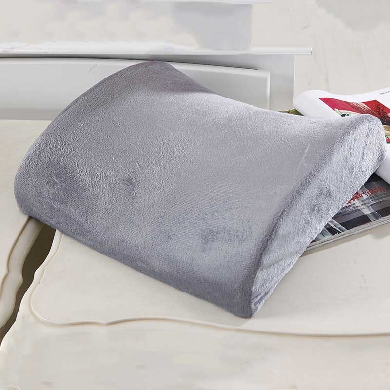 High-Resilience Memory Foam Cushion Newest Lumbar Back Support Cushion Relief Pillow for Office Home Car Travel Booster Seat: Grey