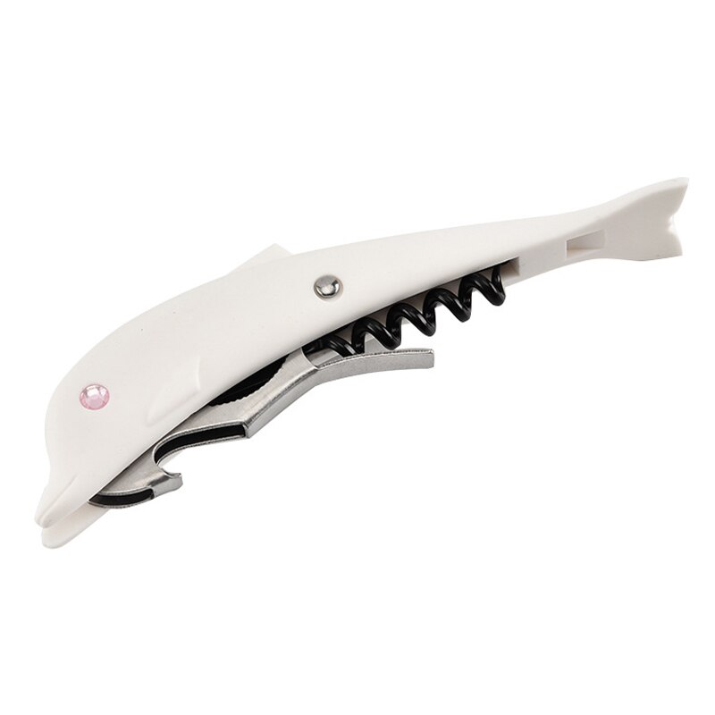 BalleenShiny Delphinus Beer Openers Can Tin Openers Practical Red Wine Corkscrews Multi-function Kitchen Bar Gadgets: White