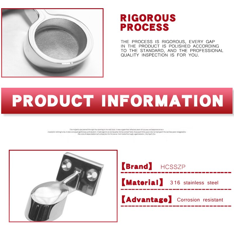 22/25mm Boat Hand Rail Fitting Marine Railing Support Light Bracket Hardware Yacht 316 Stainless Steel Column Accessories