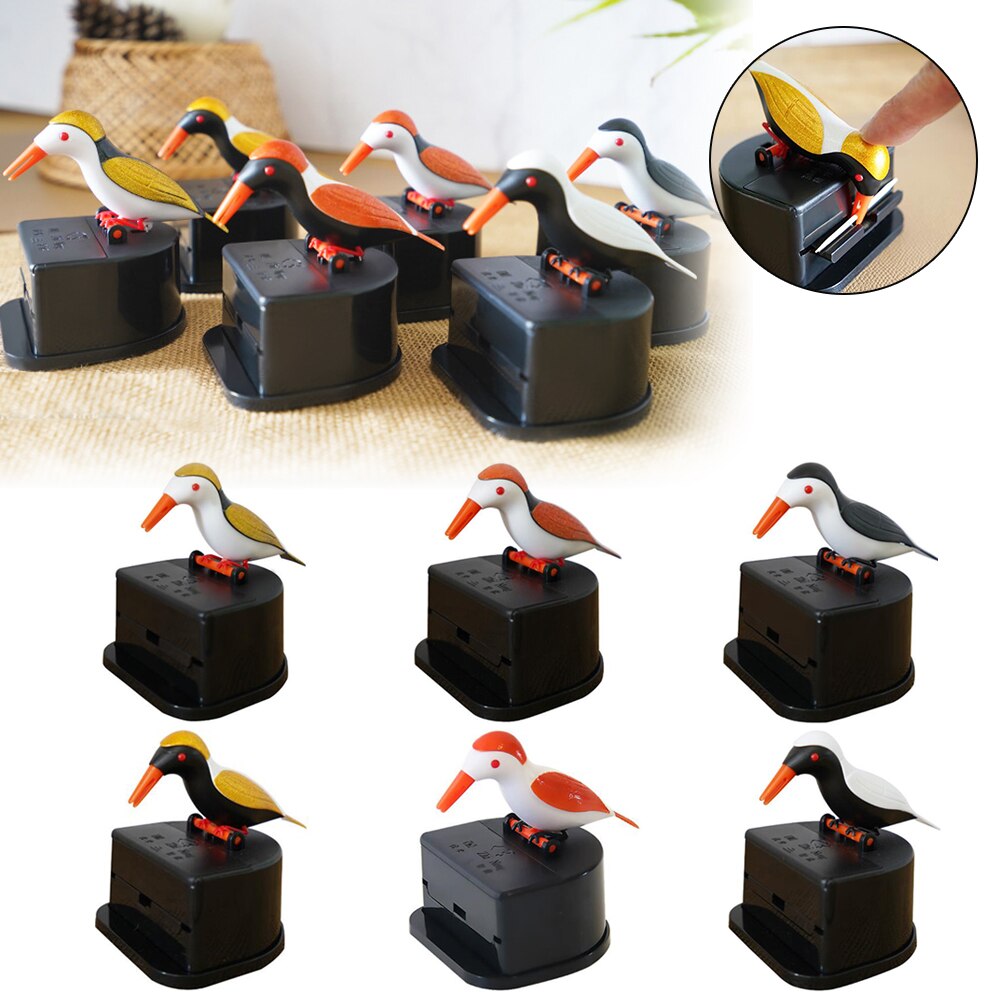 Cute Hummingbird Toothpick Dispenser Automatic Bird Toothpick Box with Toothpick Cleaning Teeth Secret Stash Tandenstokers 2