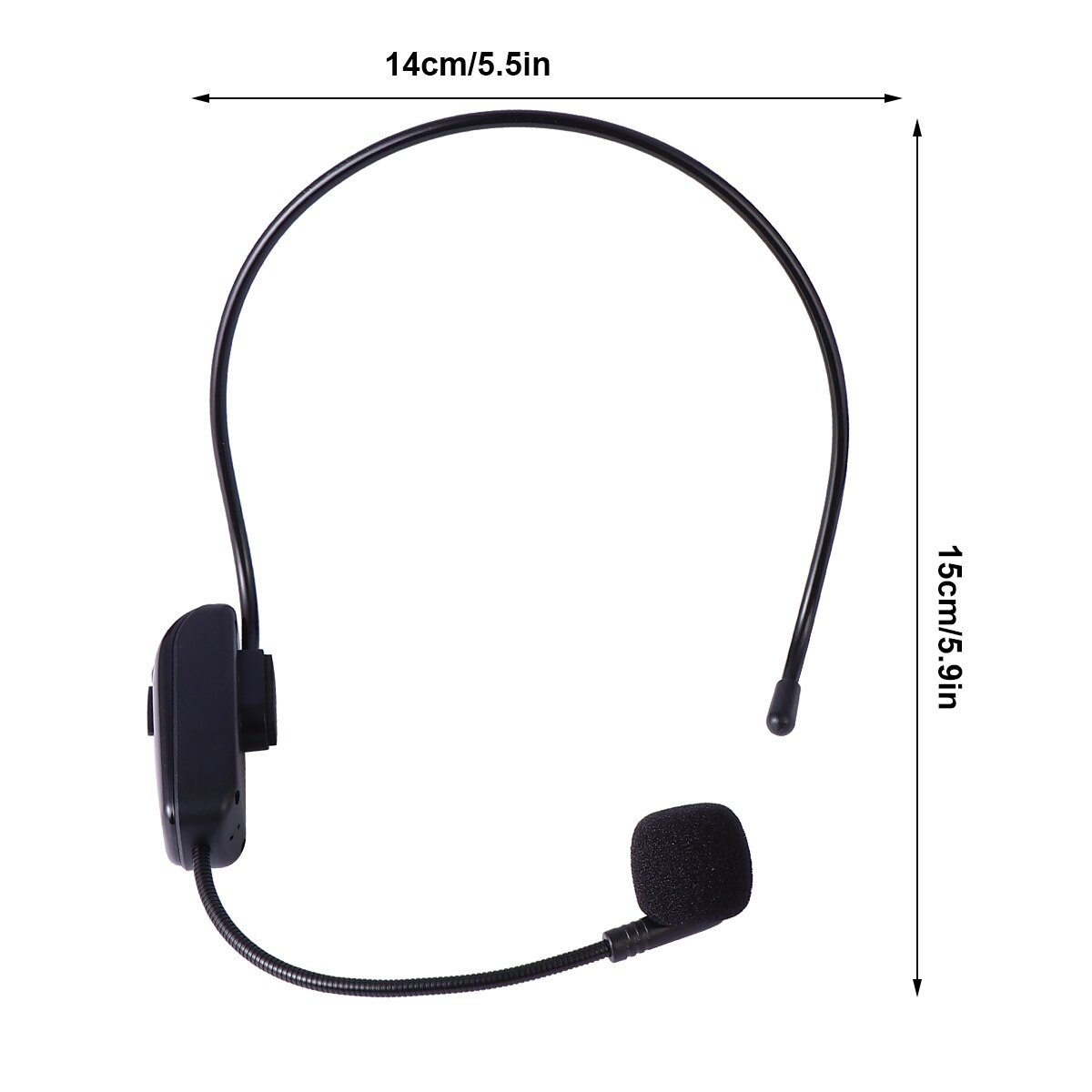 1 Set Head-mounted Microphone Wireless Loudspeaker Microphone Portable Amplifier