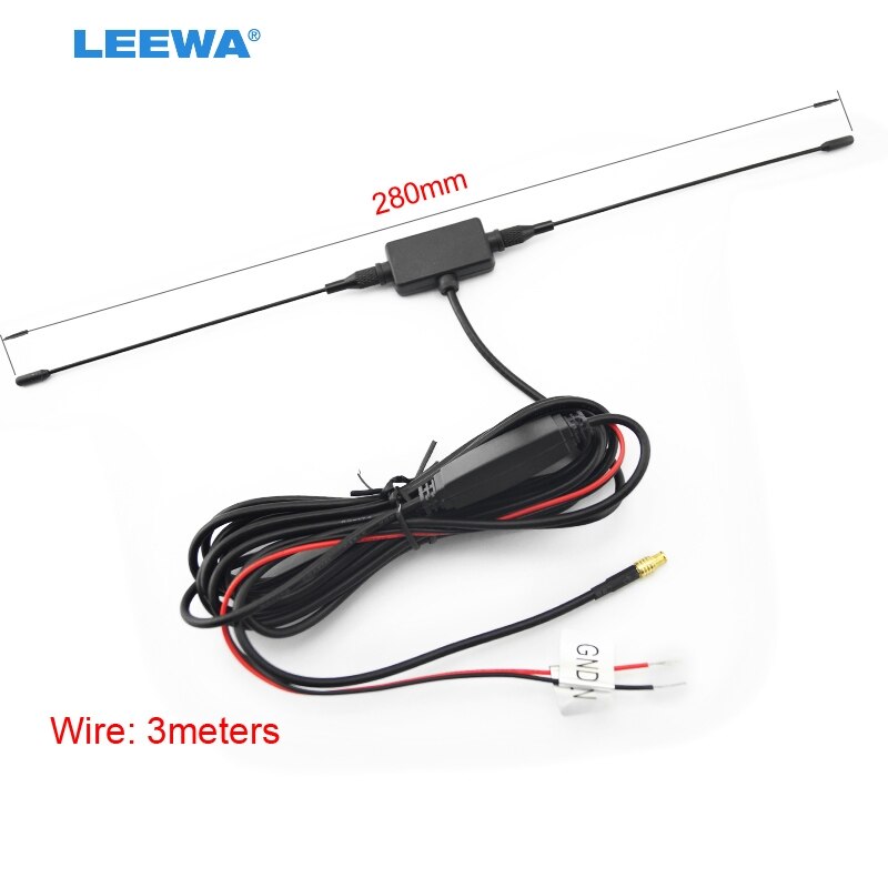 LEEWA Auto MCX Actieve antenne met ingebouwde versterker voor digitale TV # CA914