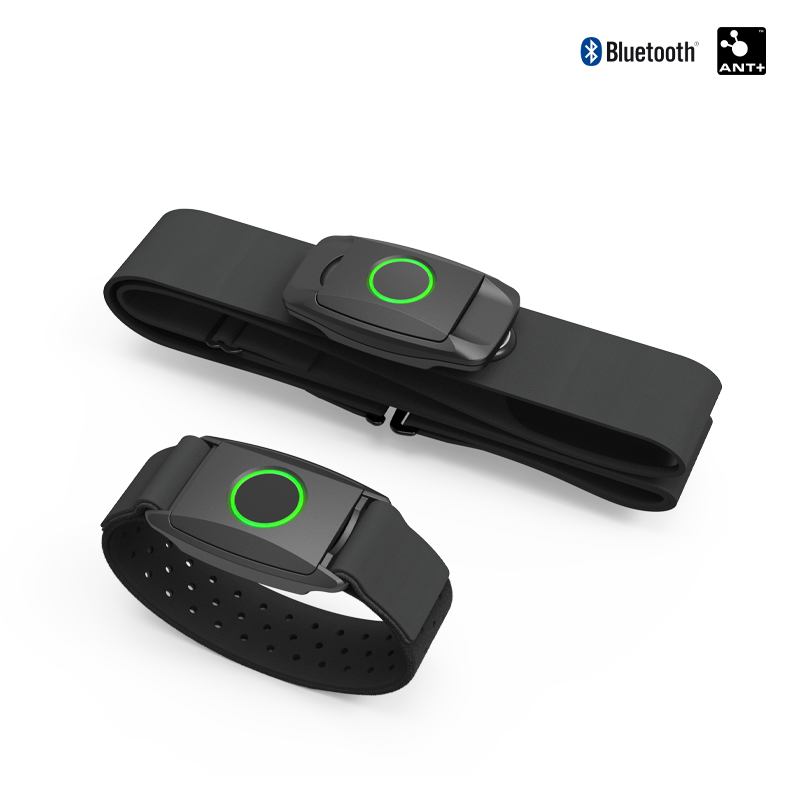 Trileek novo produto ppg + ecg braçadeira bluetooth ant 2 em 1 monitor de freqüência cardíaca cinta peito ciclismo computador para wahoo polar sport: Default Title