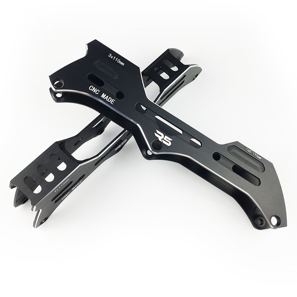 R5-chasis para patines de velocidad en línea, base para slalom boot, rueda de 3x110mm con distancia de montaje de 165mm a 195mm, aleación CNC