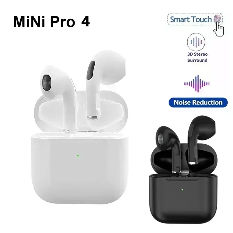 2025 Pro4 TWS słuchawki Bluetooth 9D Stereo bezprzewodowe słuchawki douszne słuchawki HiFi zestaw głośnomówiący zestaw słuchawkowy mikrofon dla Xiaomi iPhone