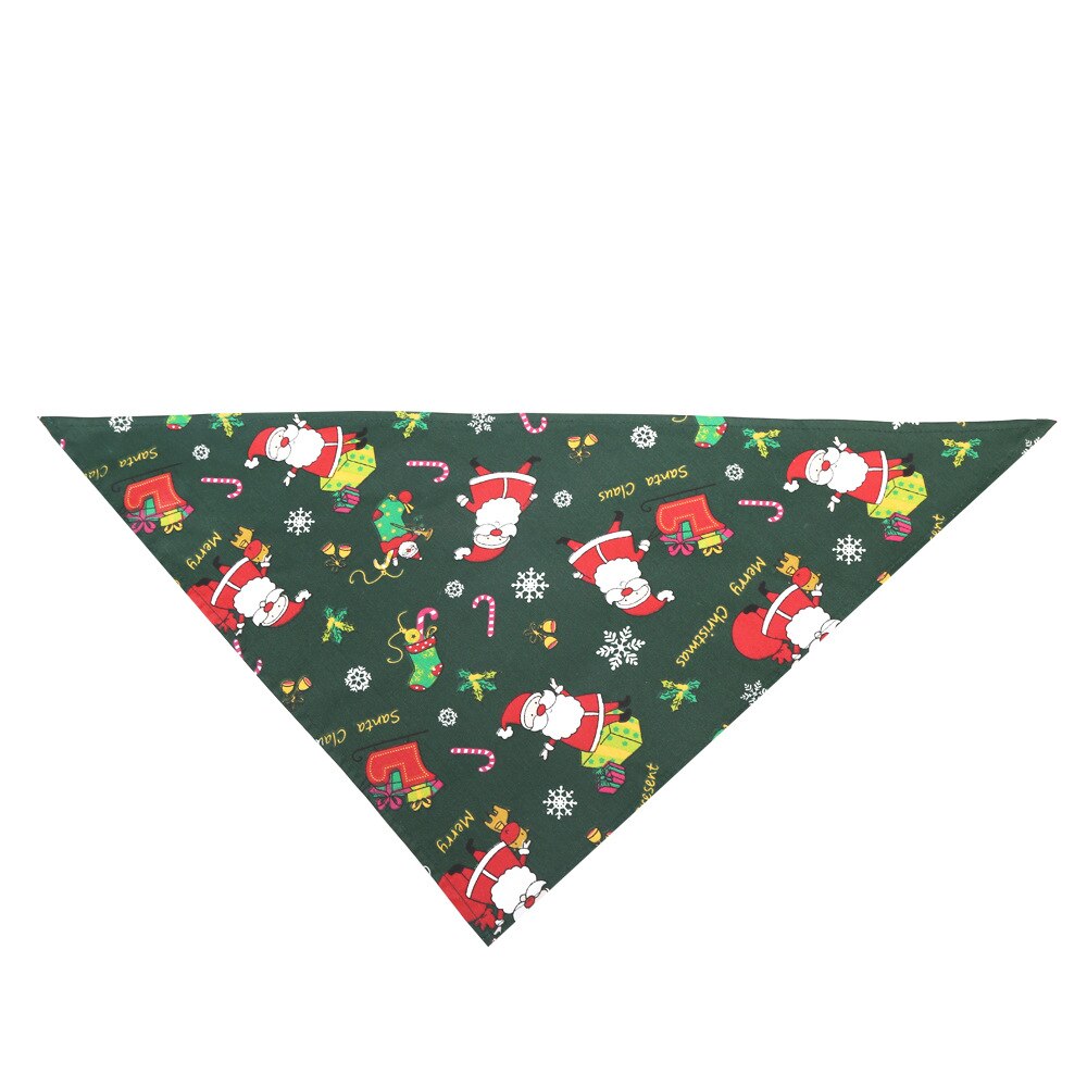 Hond Bandana Accessoires Kerst Kerstman Herten Sjaal Kraag Bib Grooming Driehoekige Bandage Halsbanden voor Kleine Medium Grote: green