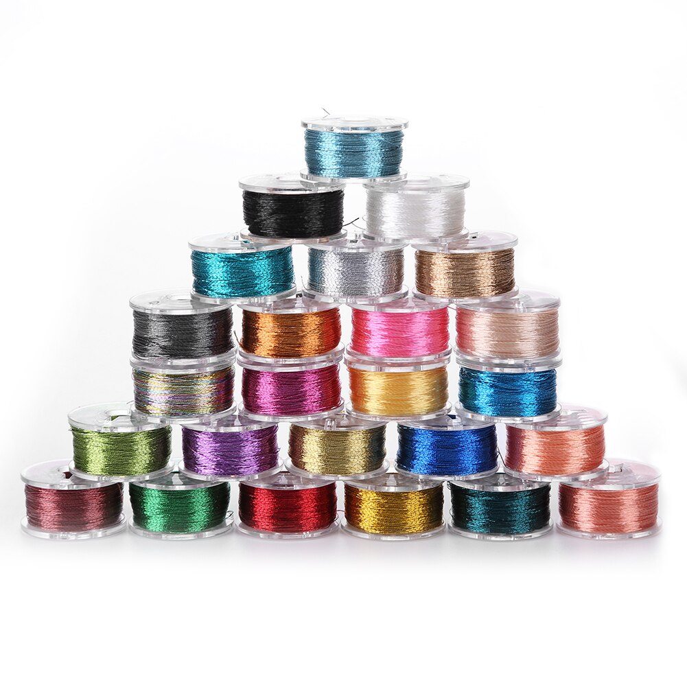 Handmade Embroidery Sewing Gold Threads Polyester Home Hand Stitching Sewing Machine Supplies Yarn Line Box for DIY Crafts