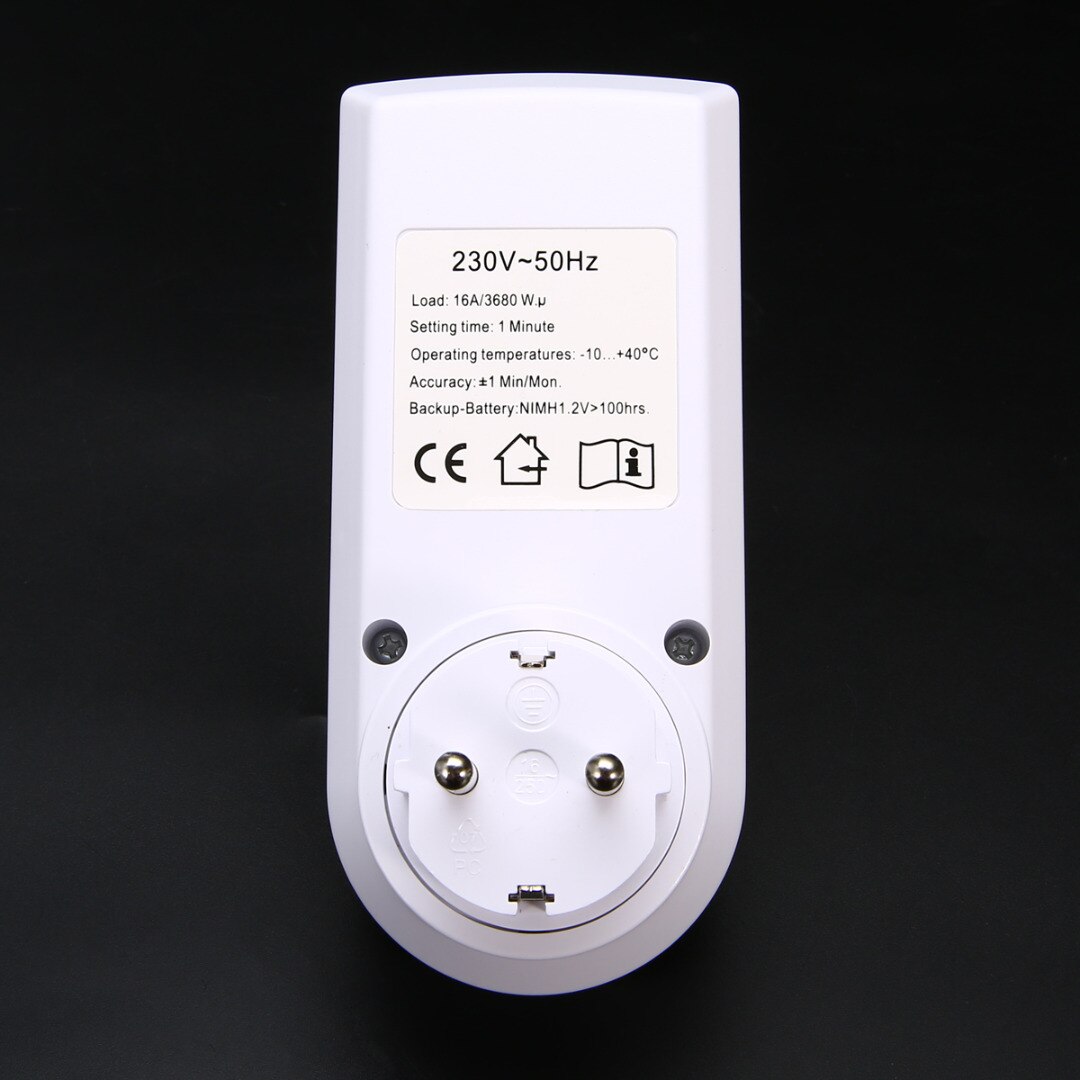 Electronic Digital Digital Timer Outlet EU Plug-in Programmable 7 Day 12/24 Hour Timer Switch Socket For Kitchen Timing Tool