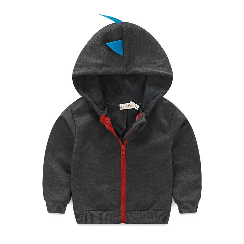 Toddler Infant Baby Boy Dinosaur Long Sleeve Casual Hooded Zipper Tops Jacket Coat Sweatshirt Trendy Clothes 0-3T: Black / 6M