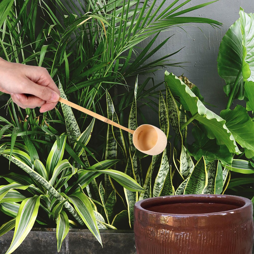 1pc Bamboo Ladle Japanese Style Water Ladle Long Handle Tea Spoon Bamboo Spoon