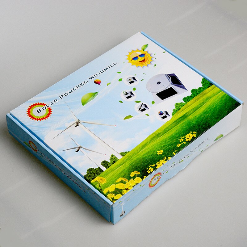 Solar Powered Windmills Model Wind Turbine Model ABS Plastic Toys Easy to Assembled Toys Desktop model