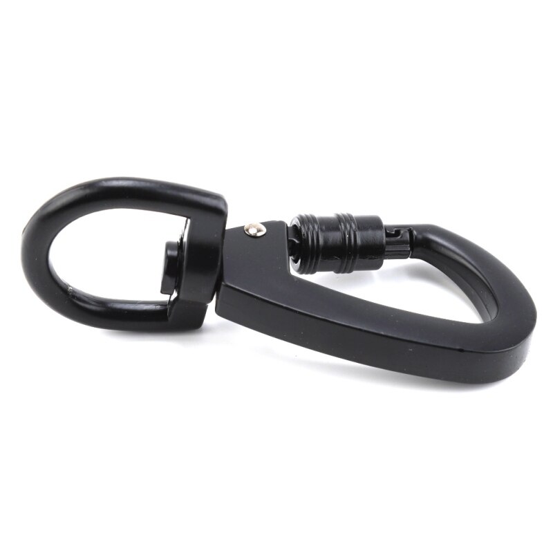 Multifunktionel d-type spænde automatisk låsning karabinhage med drejelig roterende ring til udendørs nøglering kæde snor