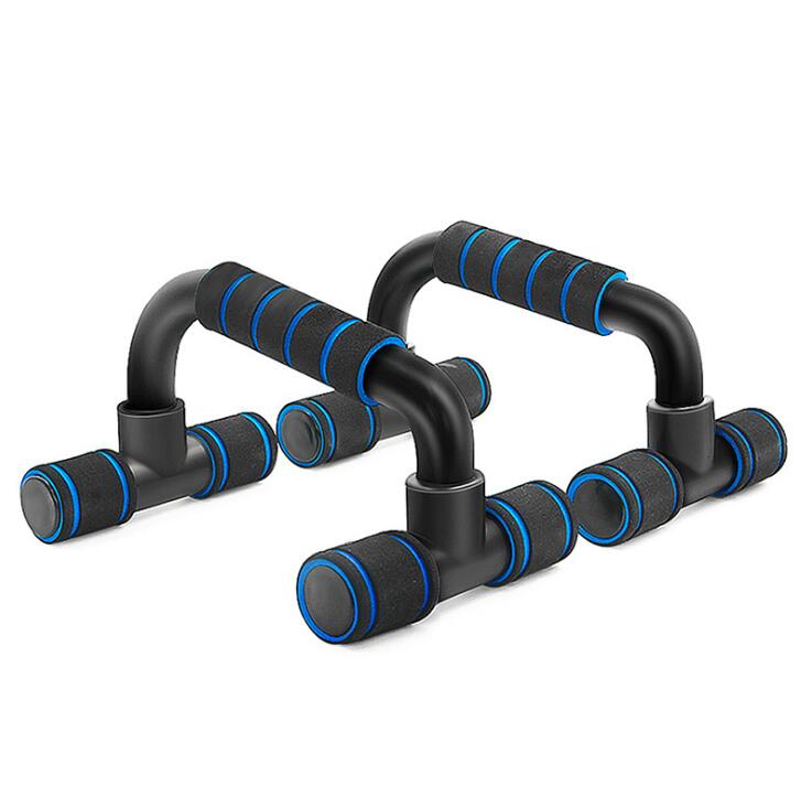 Hjemmetræningsudstyr push up stand fitness træning pushup træningsværktøj med polstret skumgreb og skridsikkert håndtag: Blå