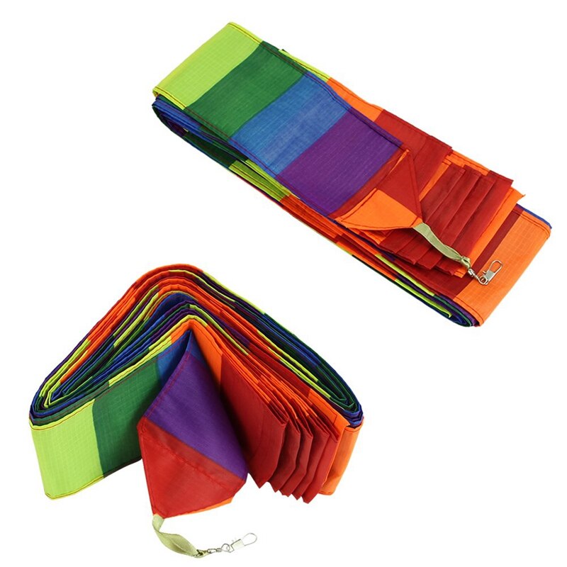 Super nylon stuntvlieger staart regenbooglijn vlieger accessoire kinderspeelgoed