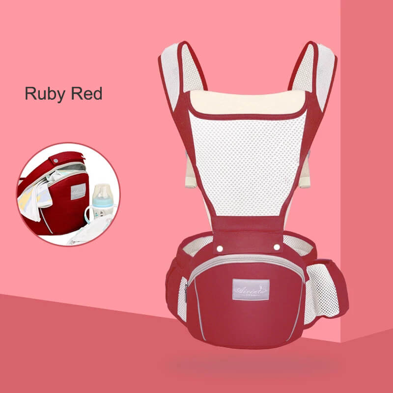 zomer draagzak baby spullen voor pasgeborenen draagdoek draagzak pop wikkeldoek baby artipoppe draagzak zakjes draagzakken kangaroo babydrager kinderstoeltje hippe stoel taille kruk: Ruby red