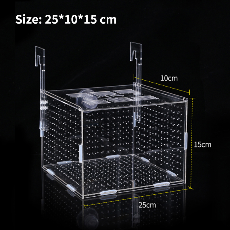 Aquarium Isolation Kasten Aquarium Kleine Braten Zucht Kasten Multifunktionale Laichen Brut Zimmer Aquarium Zubehör Fisch Supplie: Gelb