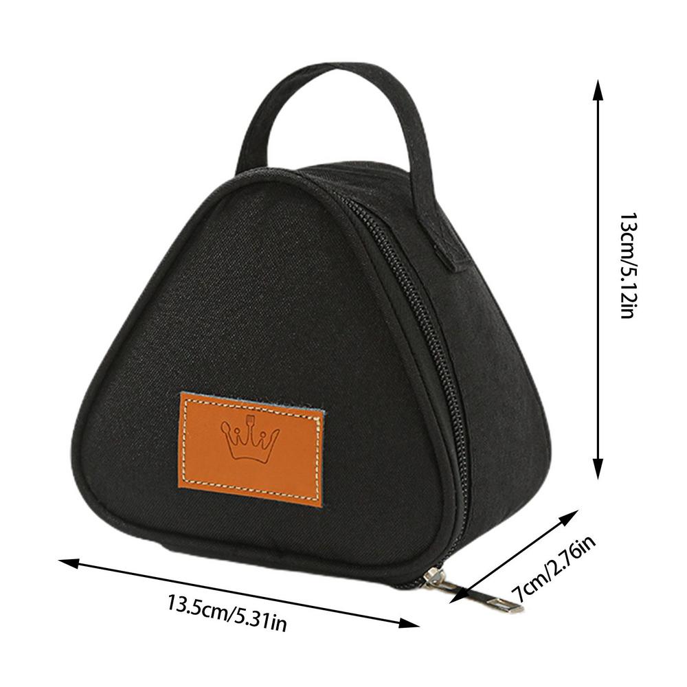 Outdoor Portable Thermal Food Storage Container Kitchen Insulation Lunch Bag Lightweight Triangular Picnic Bags Food Storage Bag: black