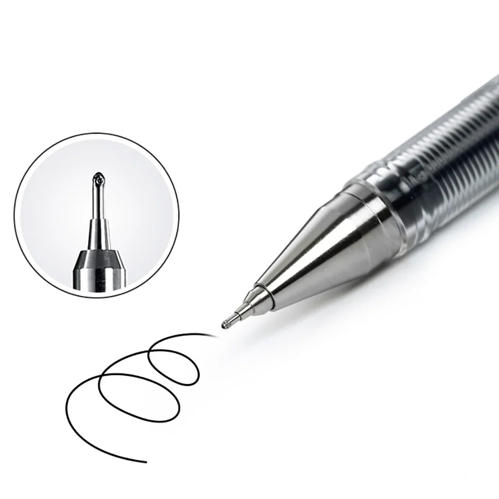 Pilot gelpenna hi-tec-c sprutspets finansiell bötespenna 0.25/0.3/0.4/0.5mm svart penna kontorstillbehör skola japansk brevpapper