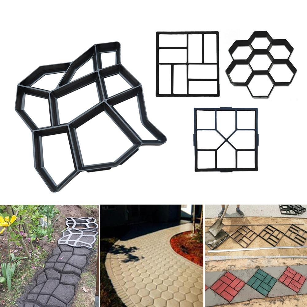 Tuin Beton Stepping Oprit Steen Path Mold Home Path Floor Road Black Plastic DIY Bestrating Mould Maker