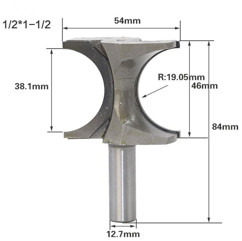 Vhm Halfronde Frees Hout Router Bit Arc Messen CNC Houtbewerking Gereedschap voor Hout Fresas Para Madeira: 21 mm