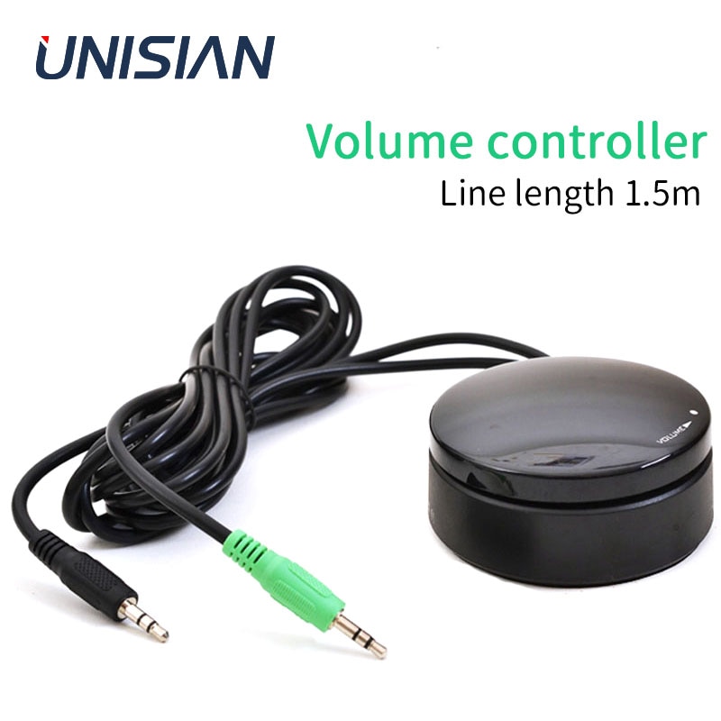 Unisian Audio Volume Bedrade Controller Aux 3.5Mm Signaal Volumeregeling Door Kabel Aanpassing Voor Luidsprekers Versterker Systeem