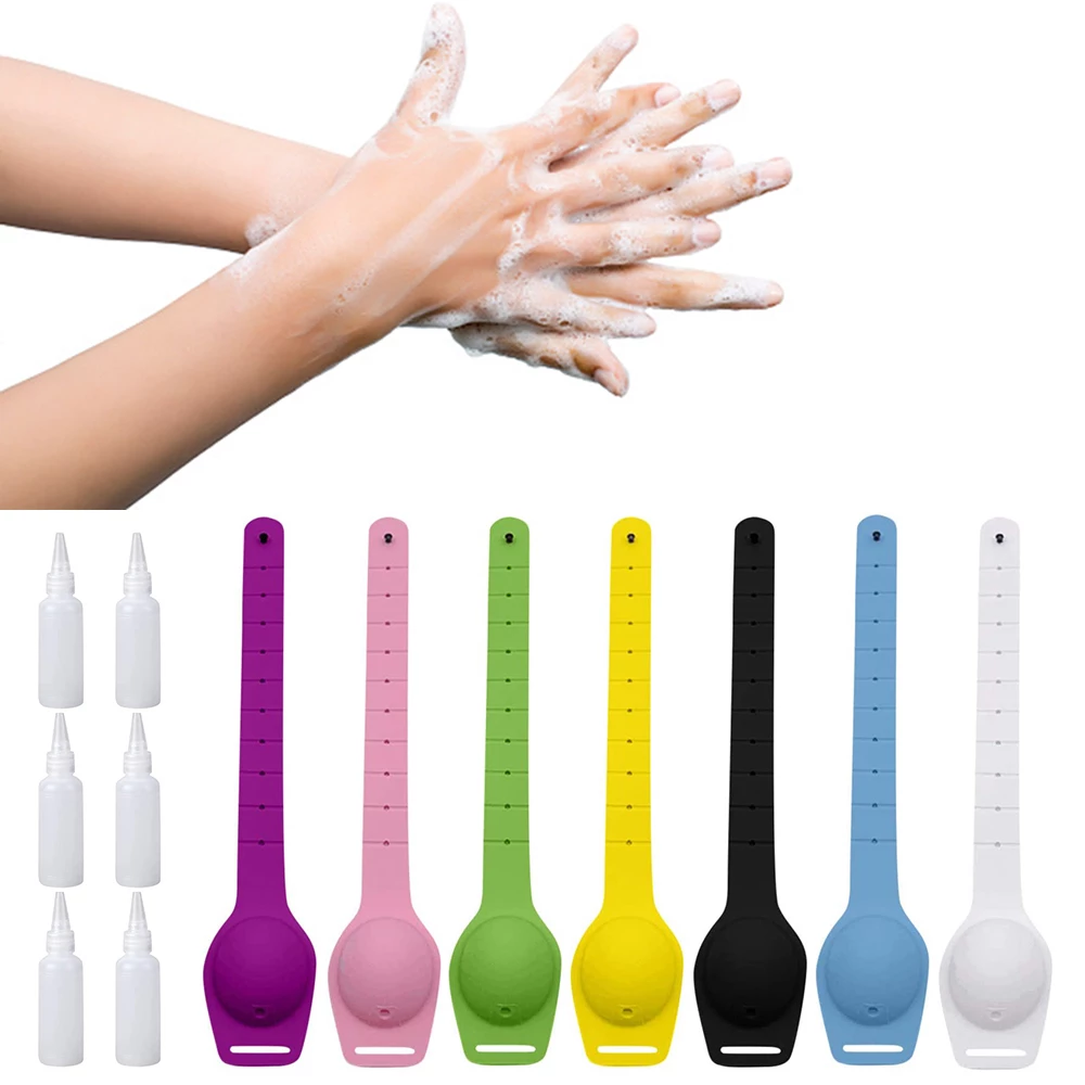 1PC Dispenser disinfettante per le mani braccialetto ricaricabile in Silicone polsino Dispenser per mani polsino adulto bambino uomo donna casa all'aperto