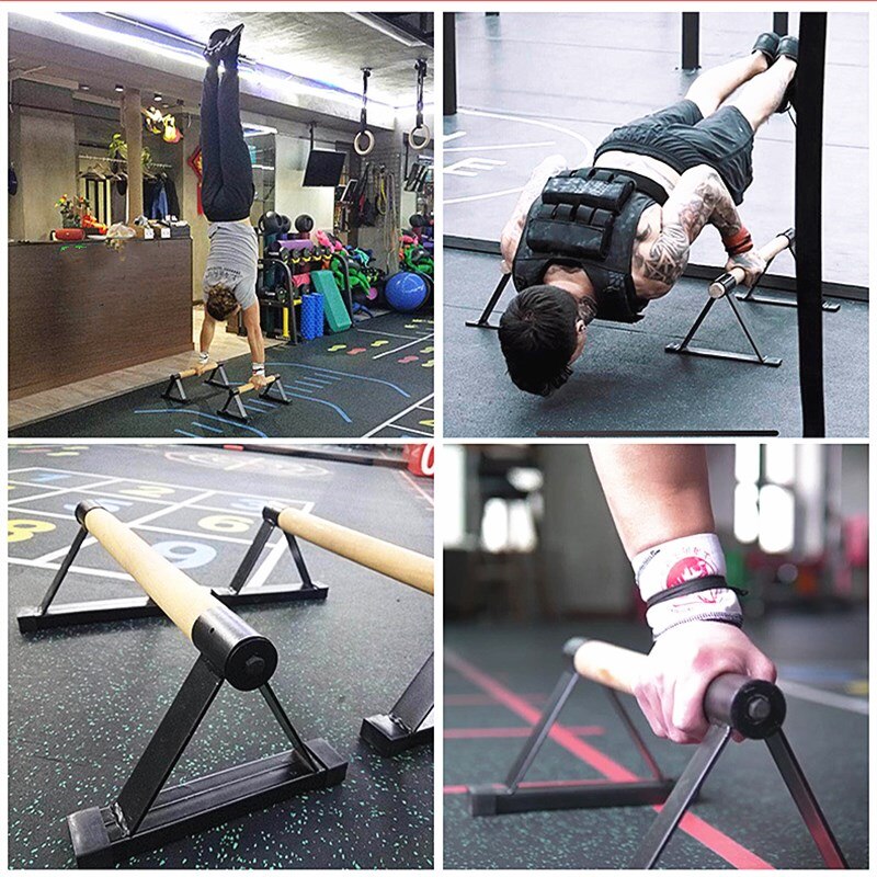 1pair Gym Fitness Parallel Bar Push-up Stands Iron Triangle Handstand Handles Rack Weight Arm Muscle Strength Training Equipment