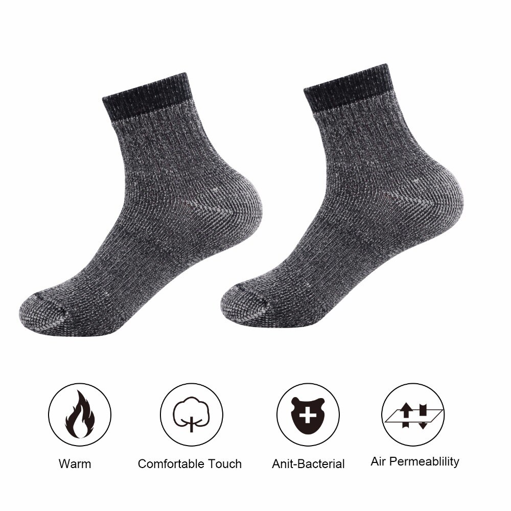 Vihir Gemischt Farbe Merino Wolle Winter Knöchel draussen Sport Socken für Skifahren Wandern Radfahren Camping socken