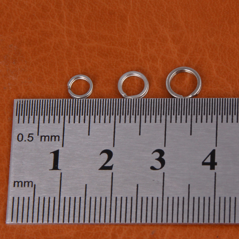 50/100 st fiskeringar i rostfritt stål, delad ring, förstärkt solid ring, dragkoppling, fisketillbehör
