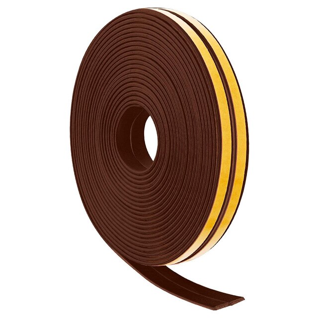 Insulation Meter Foam Seal Strip Door Window Foam Tape EPDM Rubber PVC: Brown