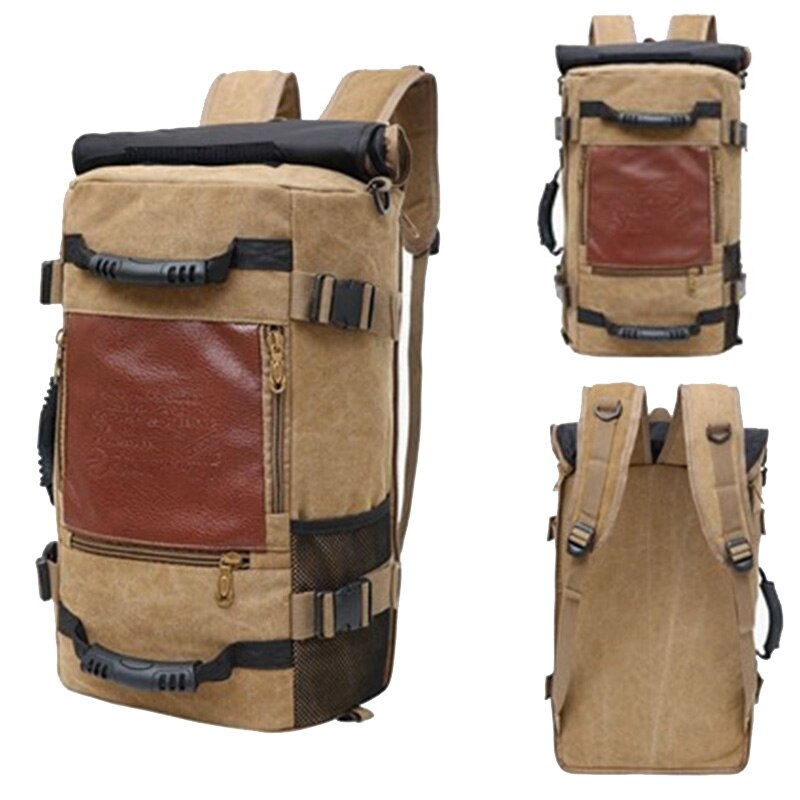 Grande capacidade dos homens mochila saco de viagem esportes casuais lona mochilas para o sexo masculino mutifunctional para fora da porta sacos escola pacote