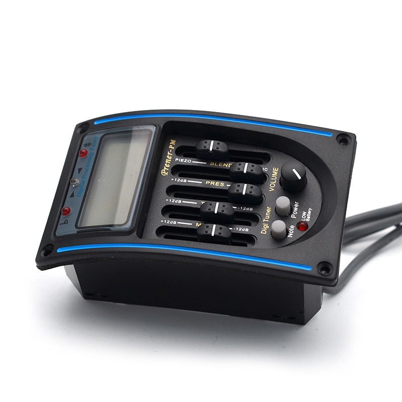 5-- bånds lc -5 med mikrofon akustisk guitar pickup guitar eq preamp 5- band eq equalizer pickup tuner lcd til akustisk guitar