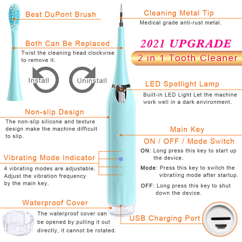 Elektrische Bleichen Schall- Reiniger Gerät Zahn Scaler Zahn Fleck Zahnstein Entferner Zahnarzt Ultra Schall- Vibrition Zähne Fix Kalkül