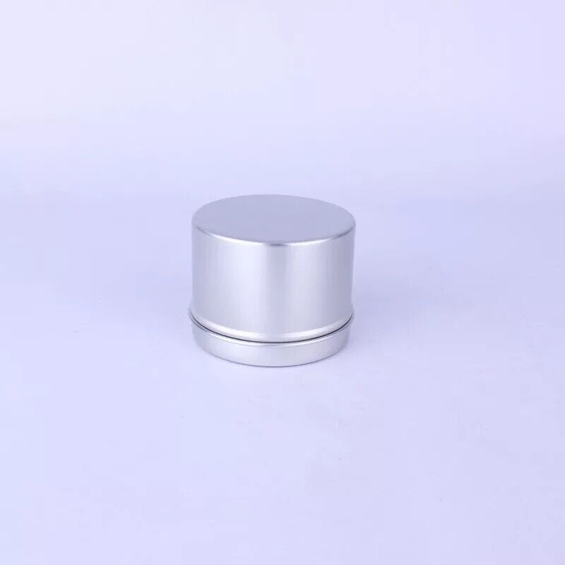 60ml Round Metal Aluminum Tin Containers Jars Cans With Window Screw Top Cans Cosmetic Sample Containers Candle Travel Tins Jars