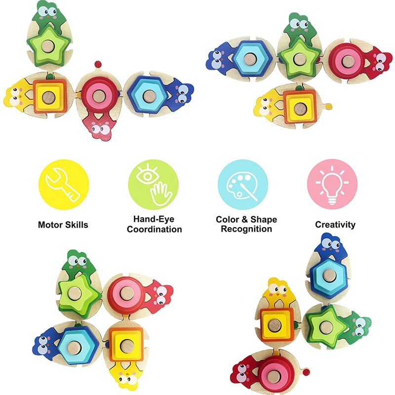 Houten Stapelen Speelgoed Houten Sorteren En Stapelen Toys Beste Cadeaus Voor Meisjes Jongens Vroeg Voorschoolse Leren Door