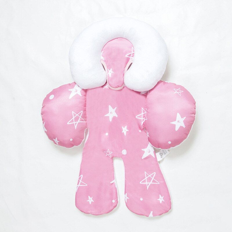 Baby Kinderwagen Baby Kinderwagen Kissen Baby Sicherheit Kinderwagen Baby Auto Matten Kinderwagen matt: Rosa Sterne