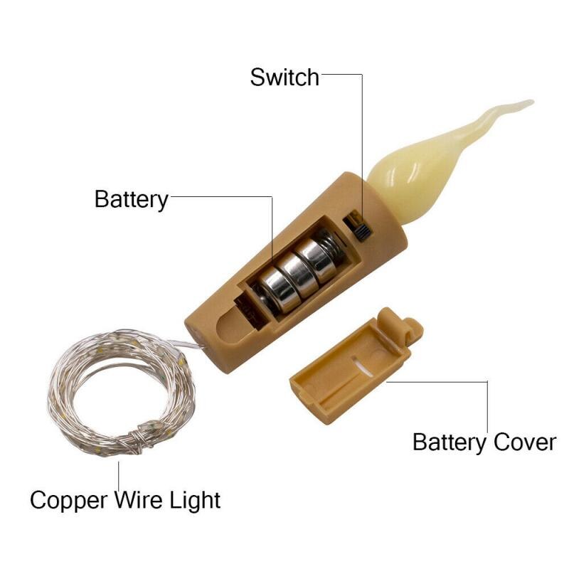 Laterne Lagerung Kerze Kork Schnur Licht LED Kupfer Draht Licht verrotten Wein Kork Dekoration Schnur Licht Party Dekorationen