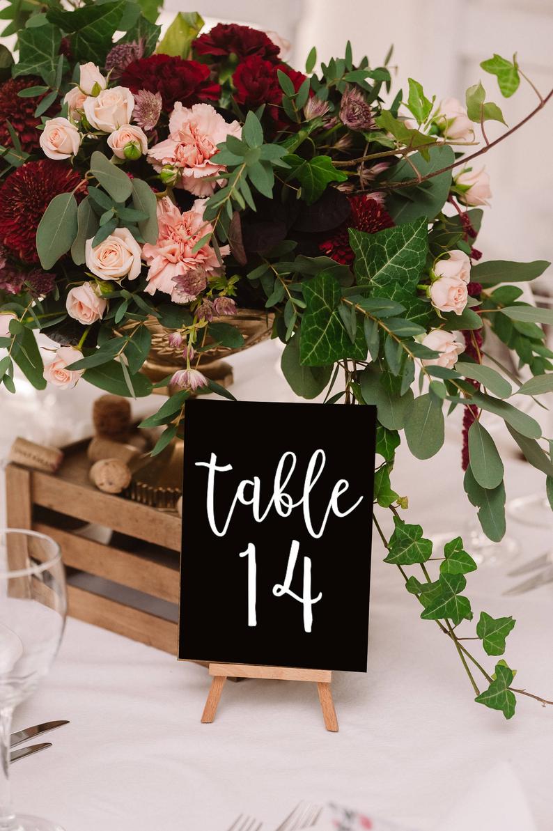 Calcomanía con números para mesa de boda, calcomanías de vinilo para boda, decoración de recepción, pegatinas con números de mesa, números para asientos