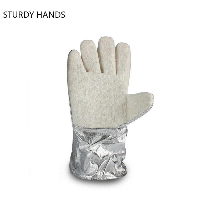 Guantes de protección resistentes a altas temperaturas, guantes de trabajo de aislamiento y antiquemaduras, guantes gruesos de seguridad térmica para Cocina