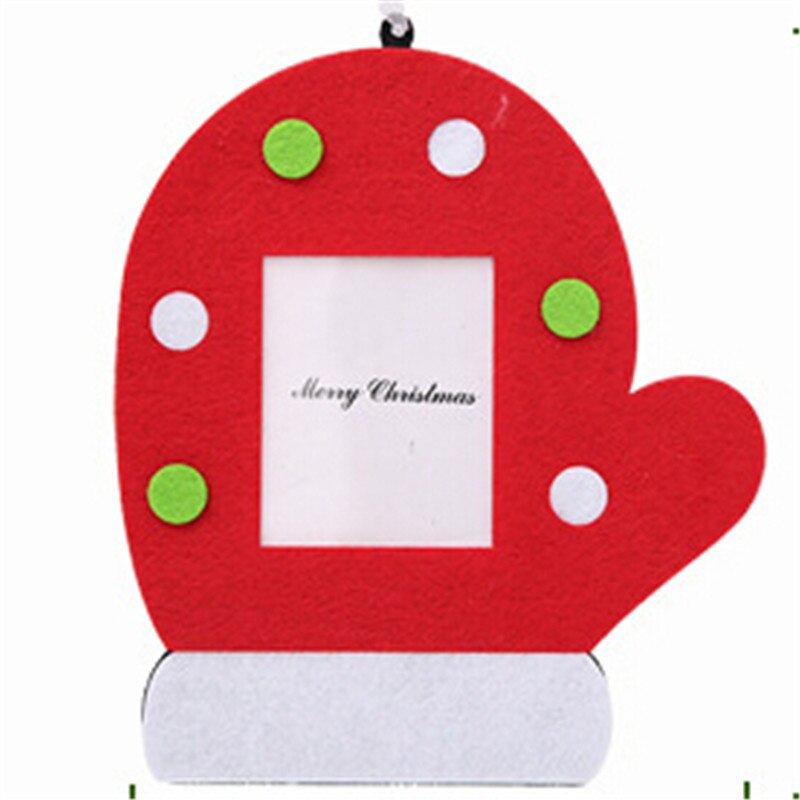 Christmas Photo Frame Christmas Home Decorations Hanging Decor Photo FrameNon-woven Picture Holder Frame Xmas Tree Ornaments