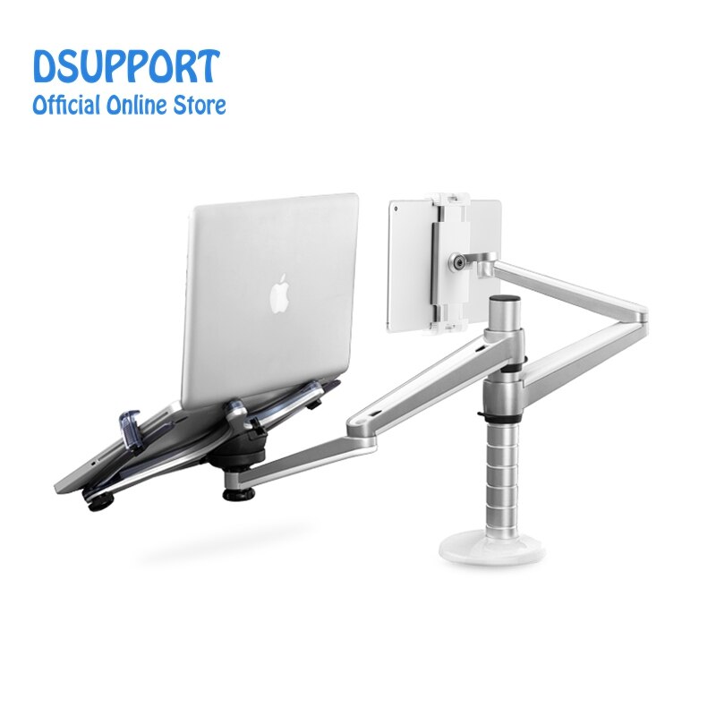 OA-9X Lazy Tablet Laptop Stand Adjustable Height Rotatable Holder for Notebook within 10-16 inch and Tablet PC 4.7-12.9 inch