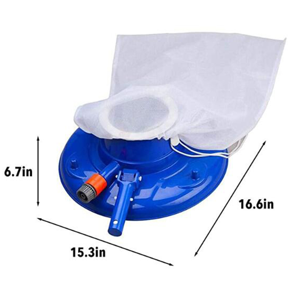 Pool Pond Vacuum Cleaner Suction Head with Mesh Bag Swimming Pool Cleaning Tools Swimming Portable Outdoor Elements