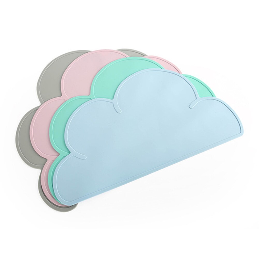 Cloud Shape Plate Mat Placemat for Kids Food Grade Silicone Table Pad Waterproof Heat Insulation Easy Cleaning Baby Tableware